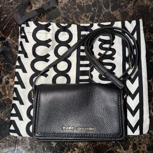 Marc Jacobs Black Pebbled Leather Crossbody Bag